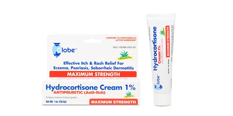 Globe Hydrocortisone Maximum Strength Cream 1% w/ Aloe, Anti-Itch Cream for Redness, Swelling, Itching, Rash & Dermatitis, Bug/Mosquito Bites, Eczema, Hemorrhoids & More - Image 5